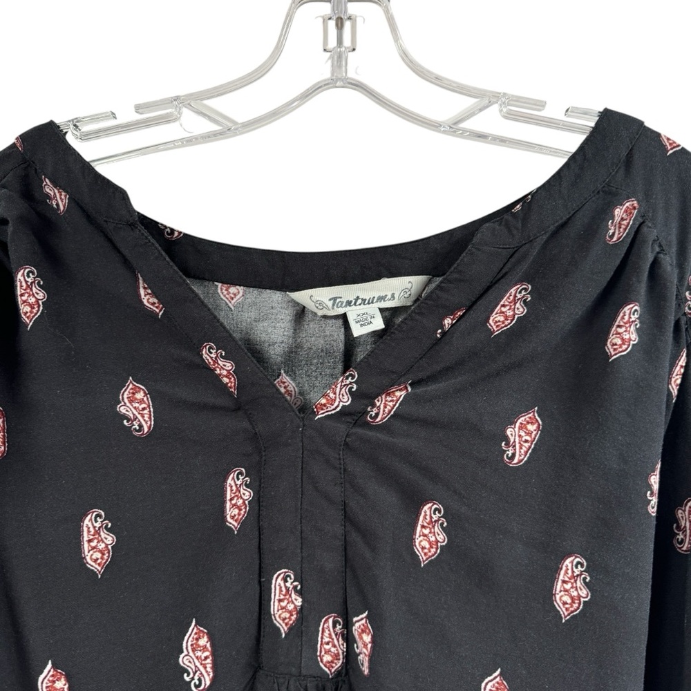 Tantrums Floral Paisley Printed Multicolored Blouse Top Size XXL - Picture 4 of 13